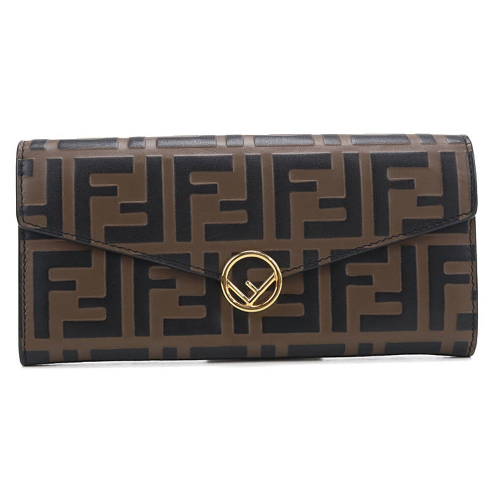 FENDI Continental Wallet, Bi-fold, 8M0251 AAFM, F is Fendi, Women's, Brown
